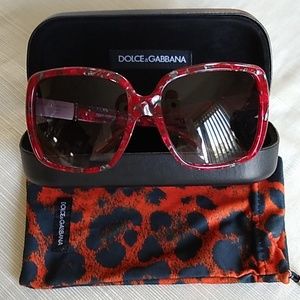 Dolce Gabbana Gorgeous Couture Red Sunglasses